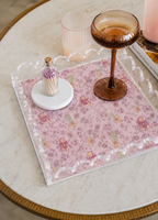 Flame & Yellow Acrylic Scalloped Tray