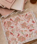 Poppy & Gold Acrylic Scalloped Tray