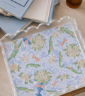 Royal & Orange Acrylic Scalloped Tray