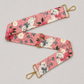 Black & Red Silk Purse Strap