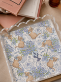 Snow & Navy Acrylic Scalloped Tray