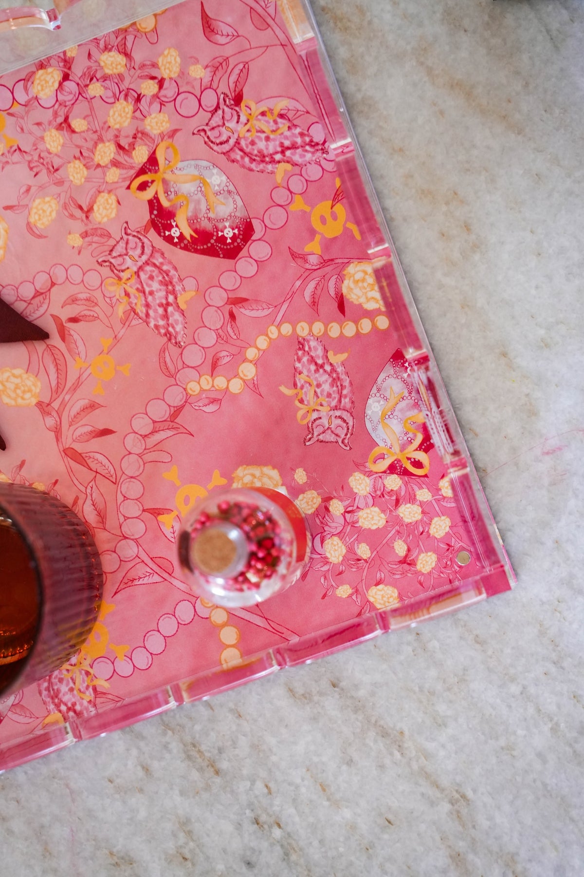 Chi Omega Acrylic Scalloped Tray
