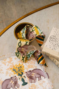 Green & Gold Heirloom Scarflette™ — 100% silk hand-illustrated scarflette