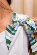 Tulane Gameday Heirloom Scarflette™ — 100% silk hand-illustrated scarflette