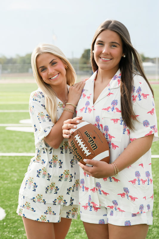 Gameday Heirloom Pajama Shorts Set - SMU