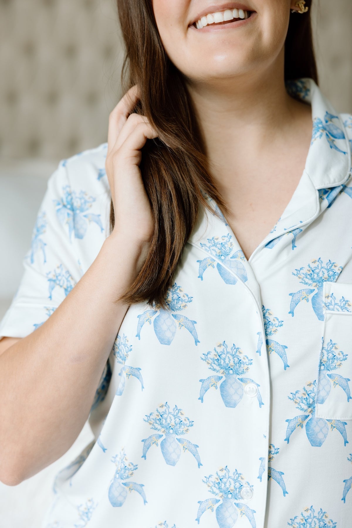 Delta Delta Delta Pajama Shorts Set