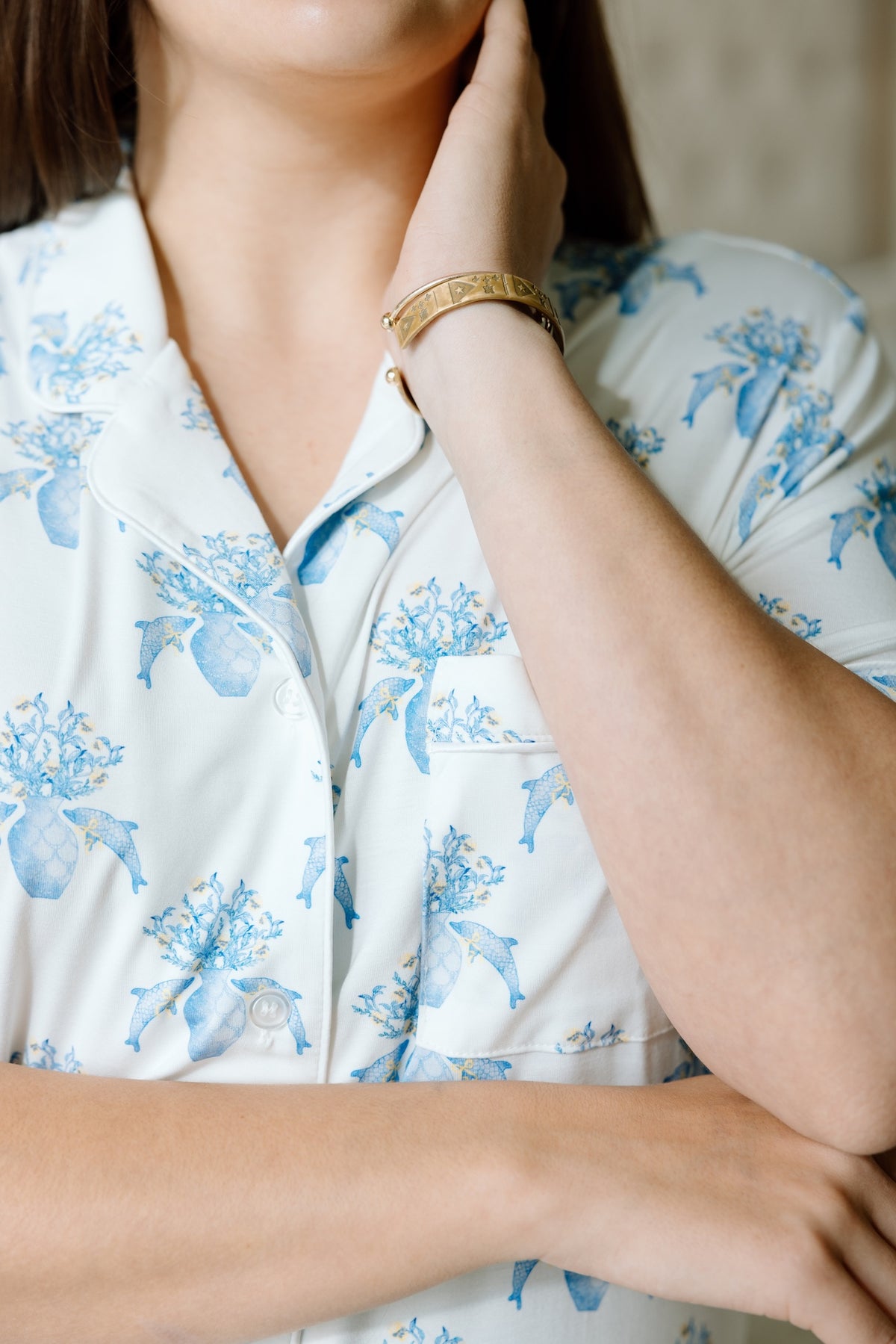 Delta Delta Delta Pajama Shorts Set