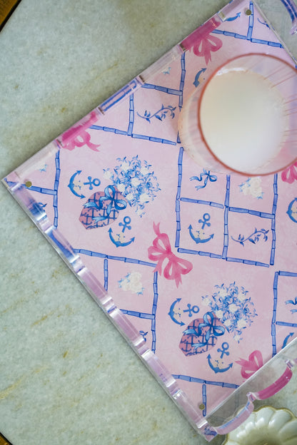 Delta Gamma Acrylic Scalloped Tray