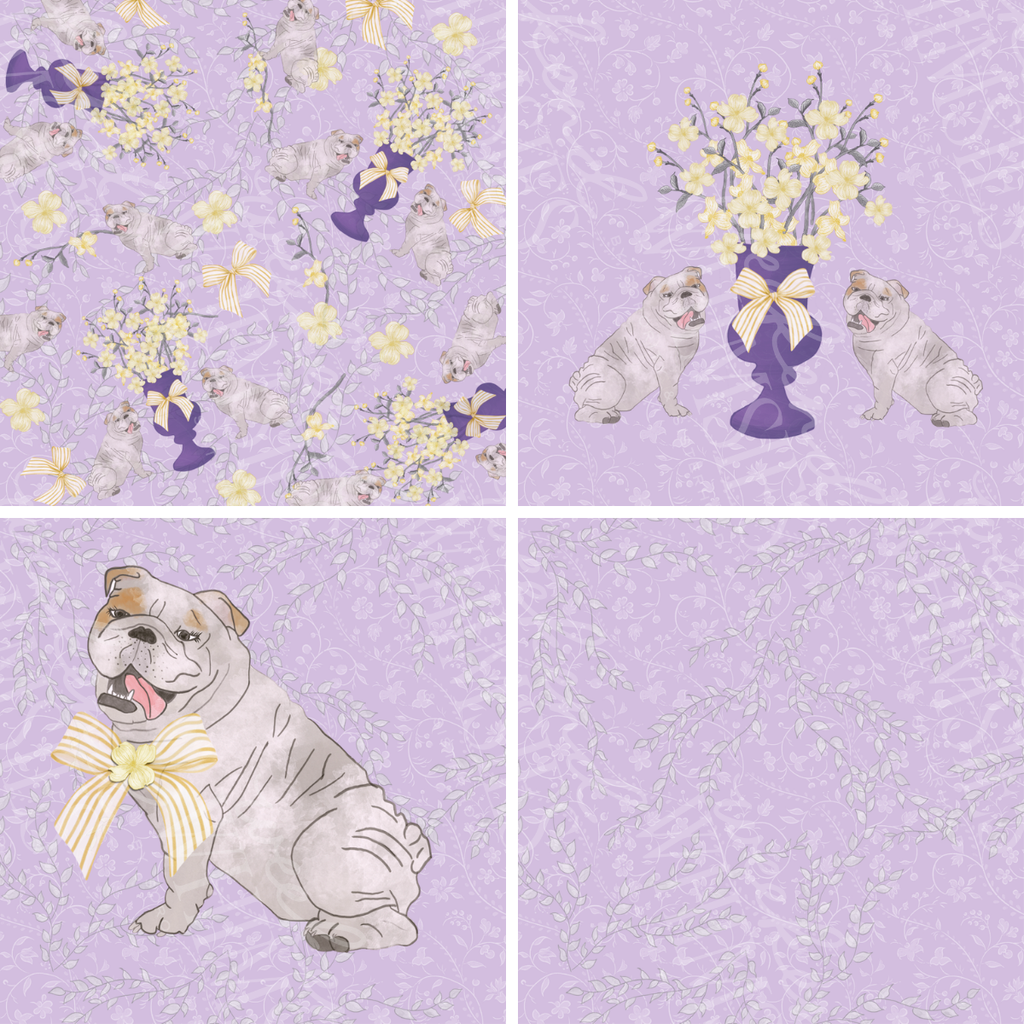 Amethyst & Gold Acrylic Scalloped Tray