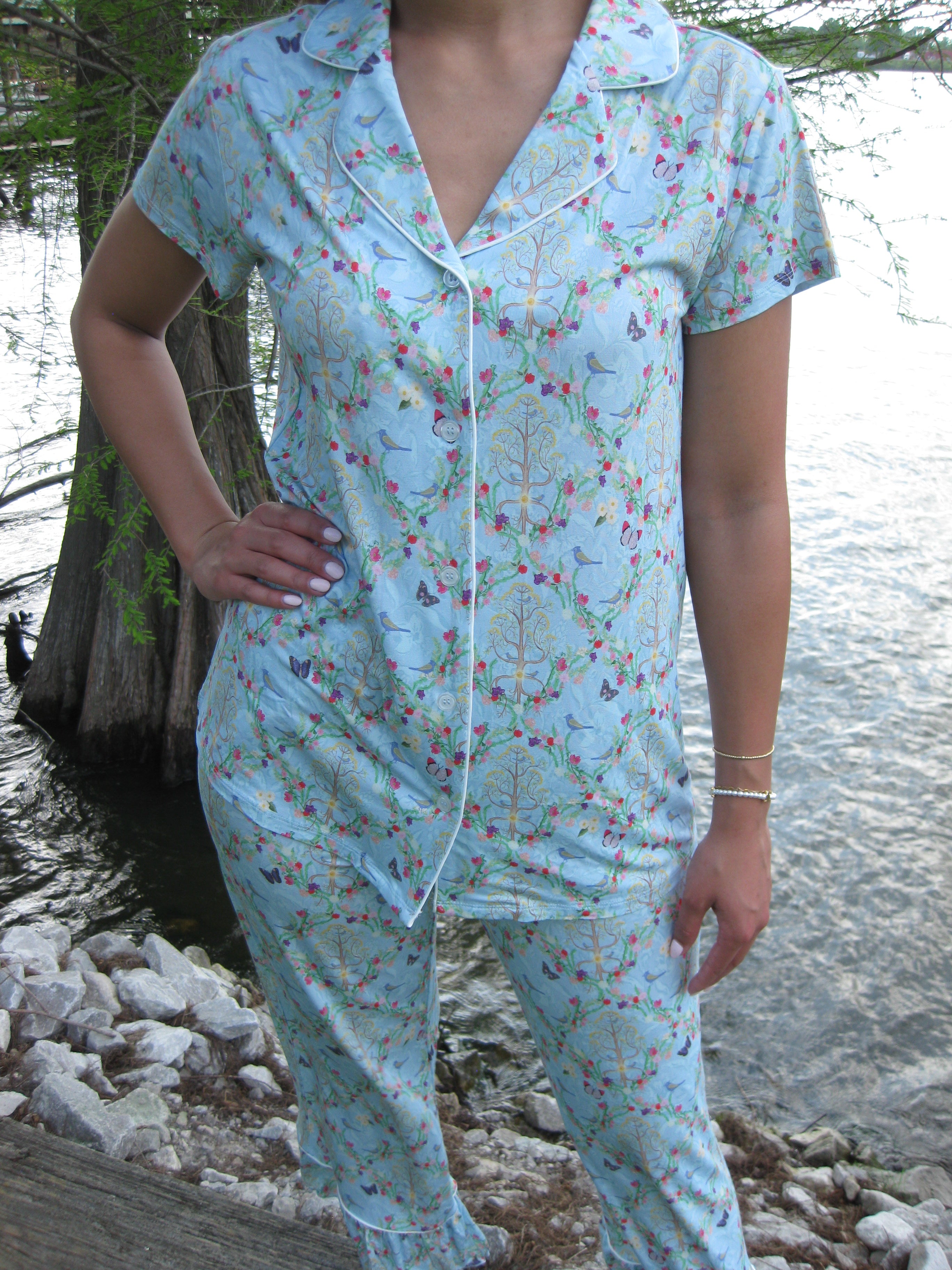 Heirloom Pajama Pants Set - Mustard Seed — 95% bamboo hand-illustrated pajama pants set