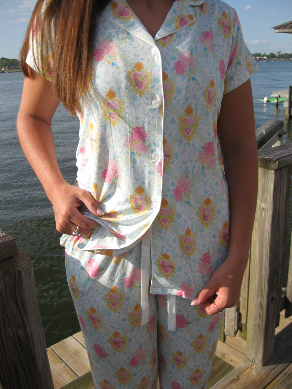 Heirloom Pajama Pants Set - Sacred Hearts