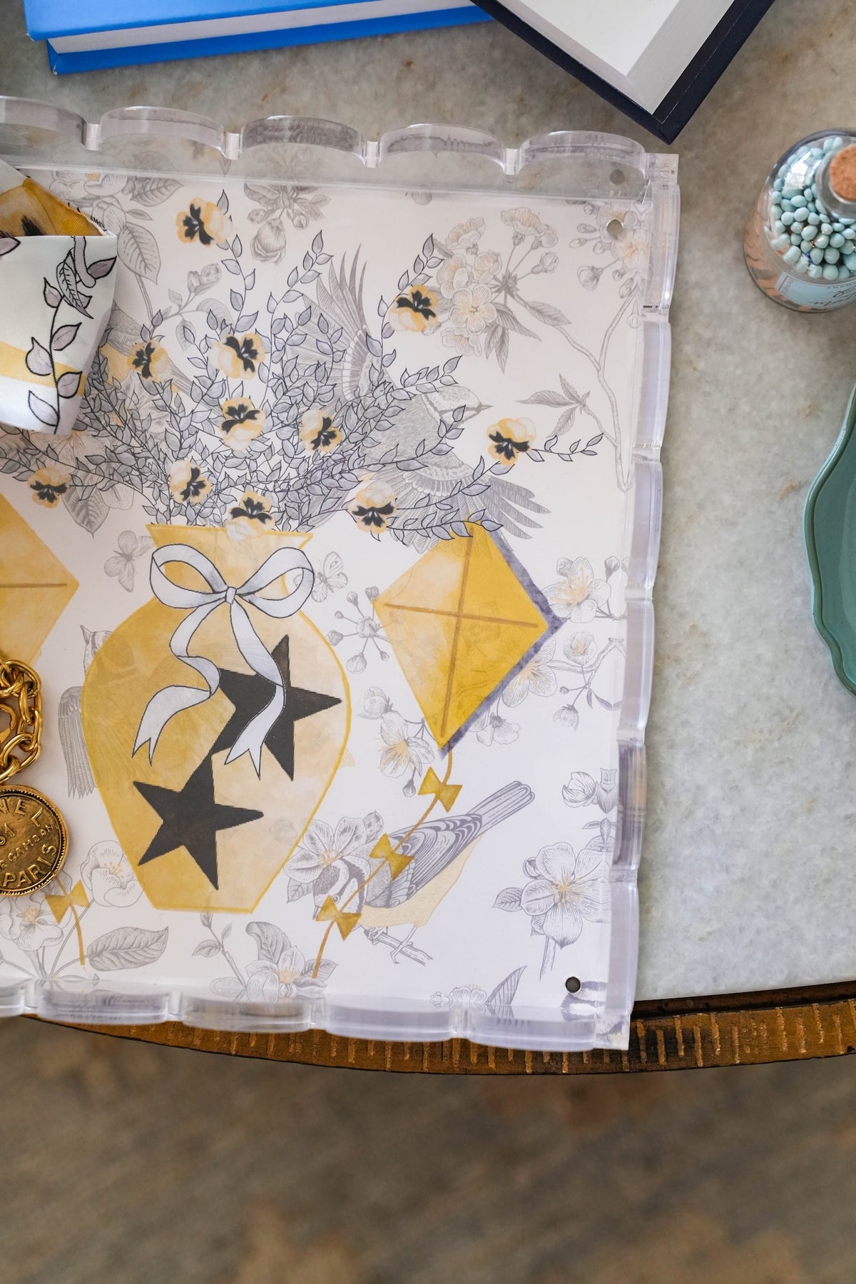 Kappa Alpha Theta Acrylic Scalloped Tray