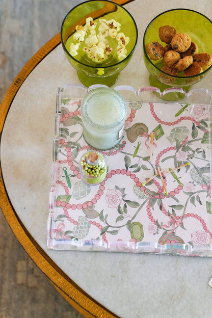 Kappa Delta Acrylic Scalloped Tray