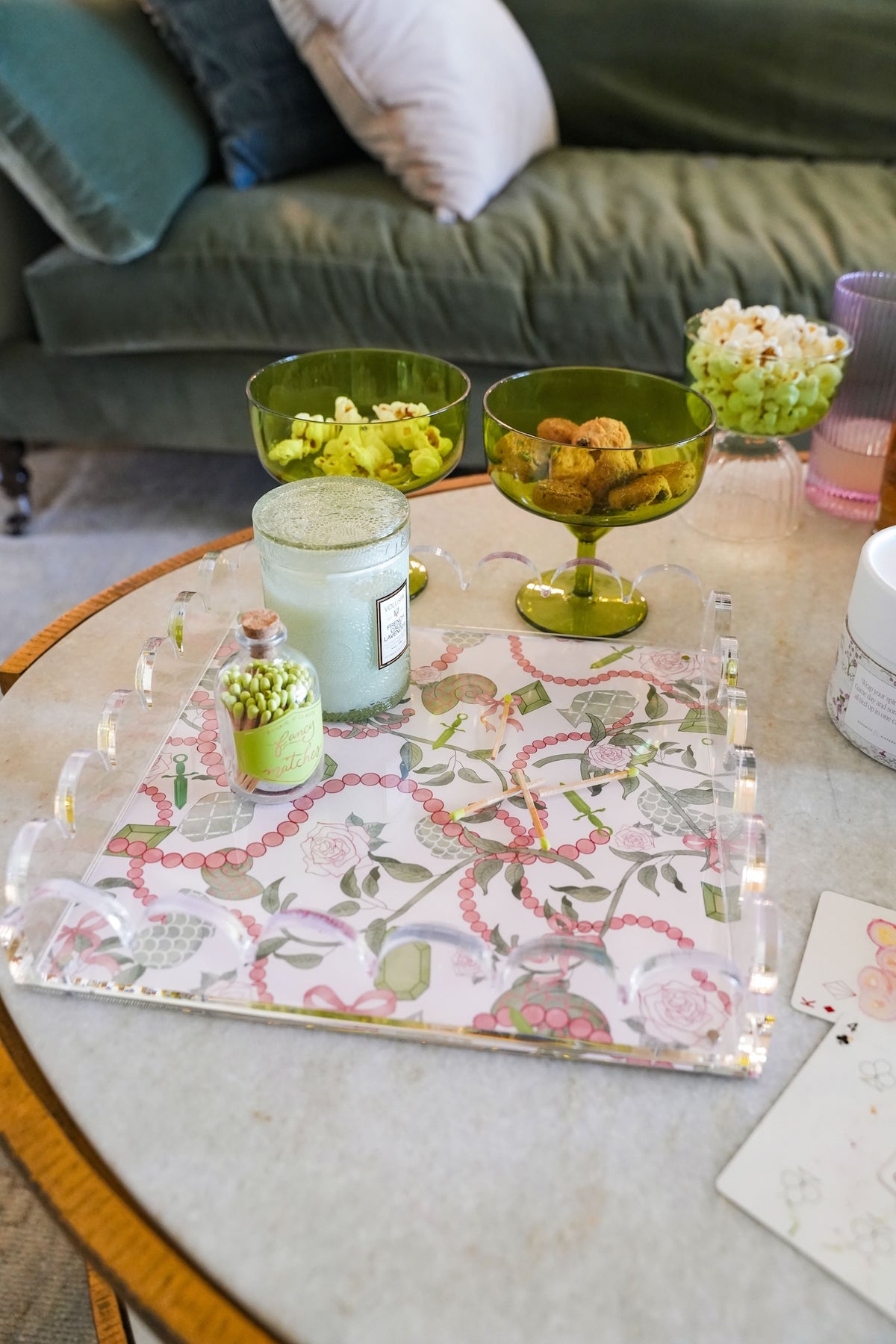 Kappa Delta Acrylic Scalloped Tray