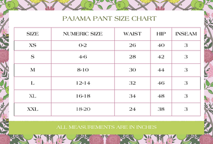 Mahjong Heirloom Pajama Pants Set - Pink