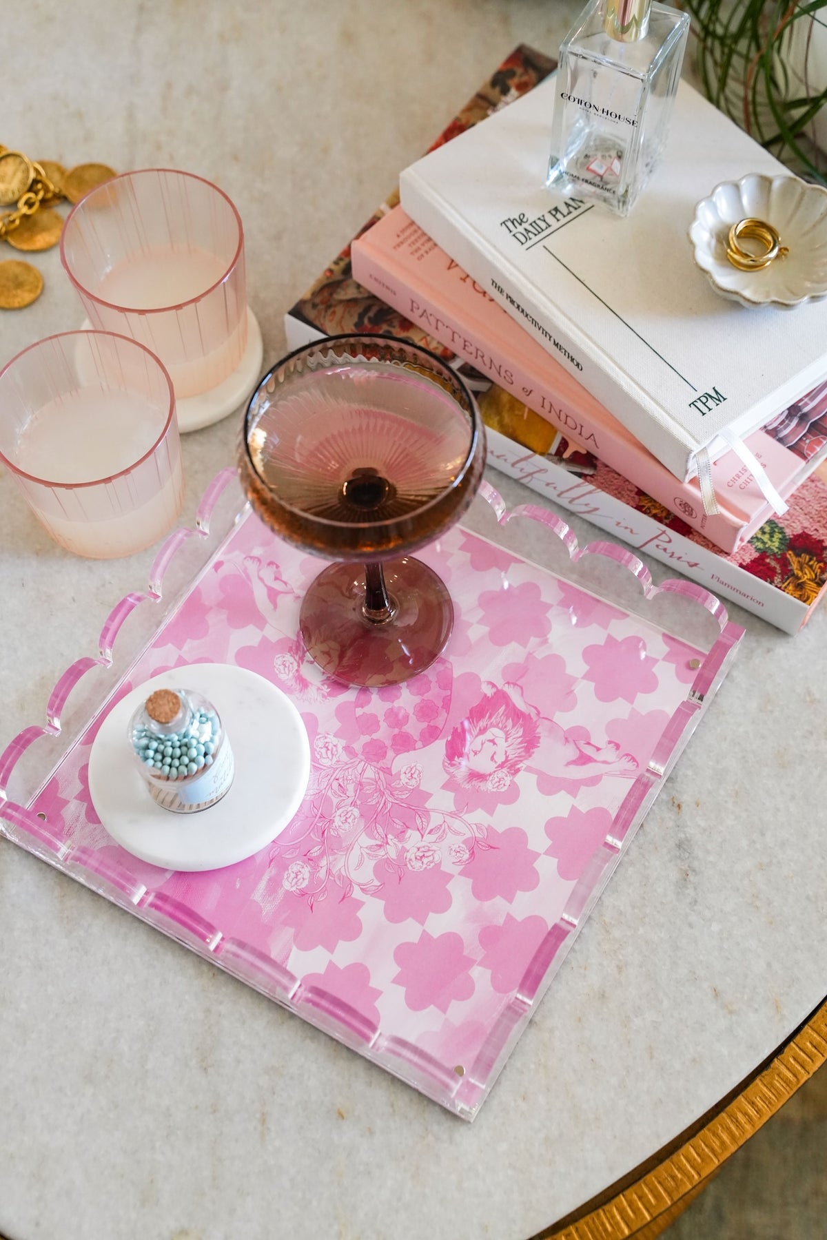 Phi Mu Acrylic Scalloped Tray