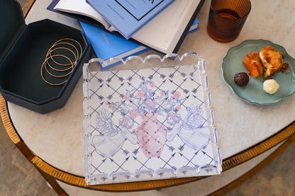 Pi Beta Phi Acrylic Scalloped Tray