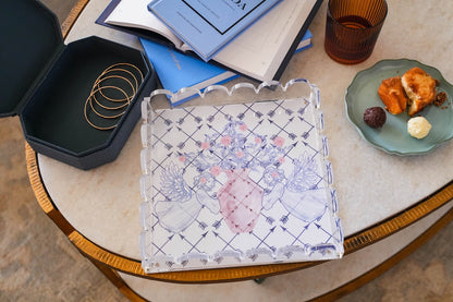 Pi Beta Phi Acrylic Scalloped Tray