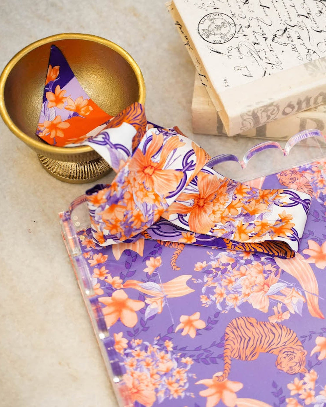 Purple & Orange Heirloom Scarflette™