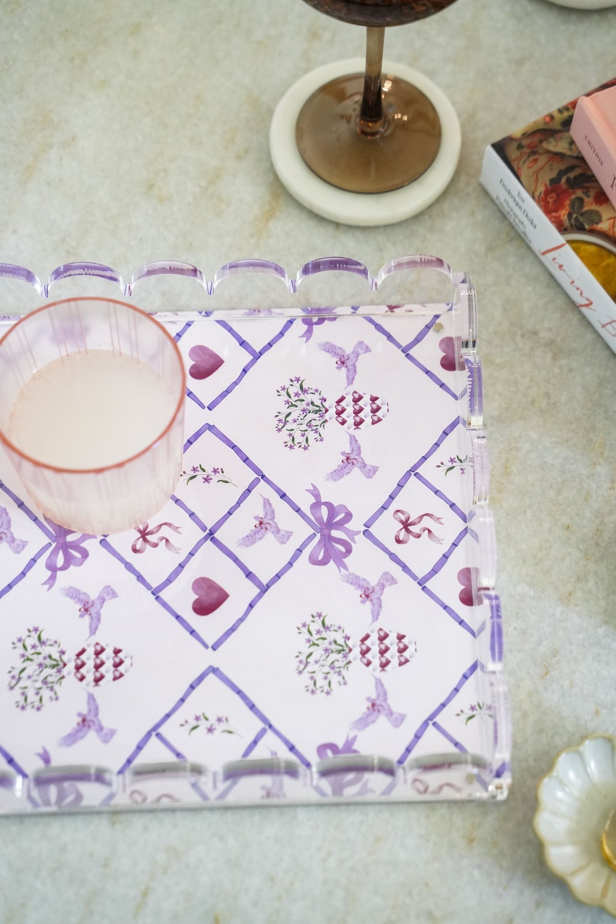 Sigma Kappa Acrylic Scalloped Tray