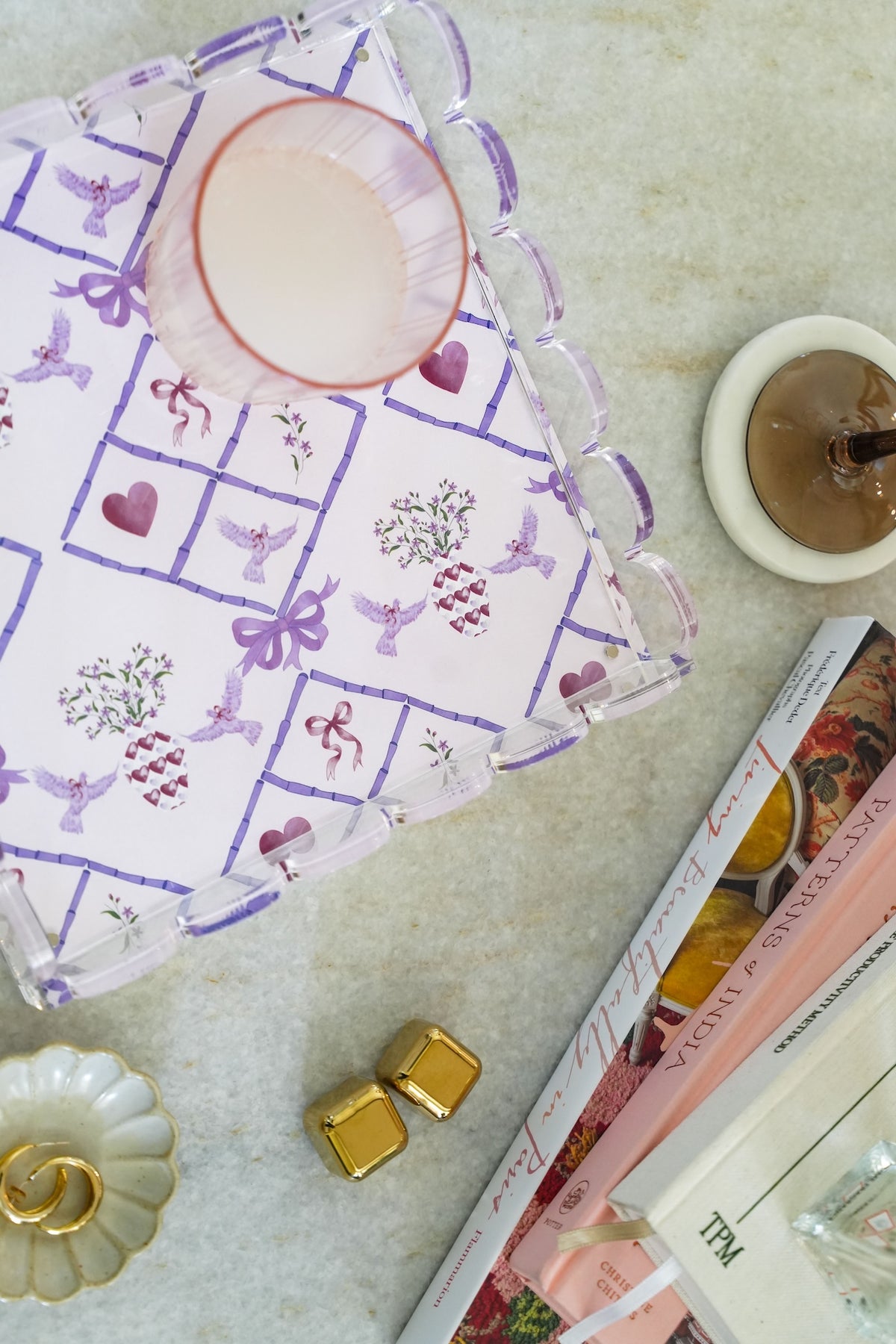 Sigma Kappa Acrylic Scalloped Tray