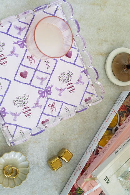 Sigma Kappa Acrylic Scalloped Tray