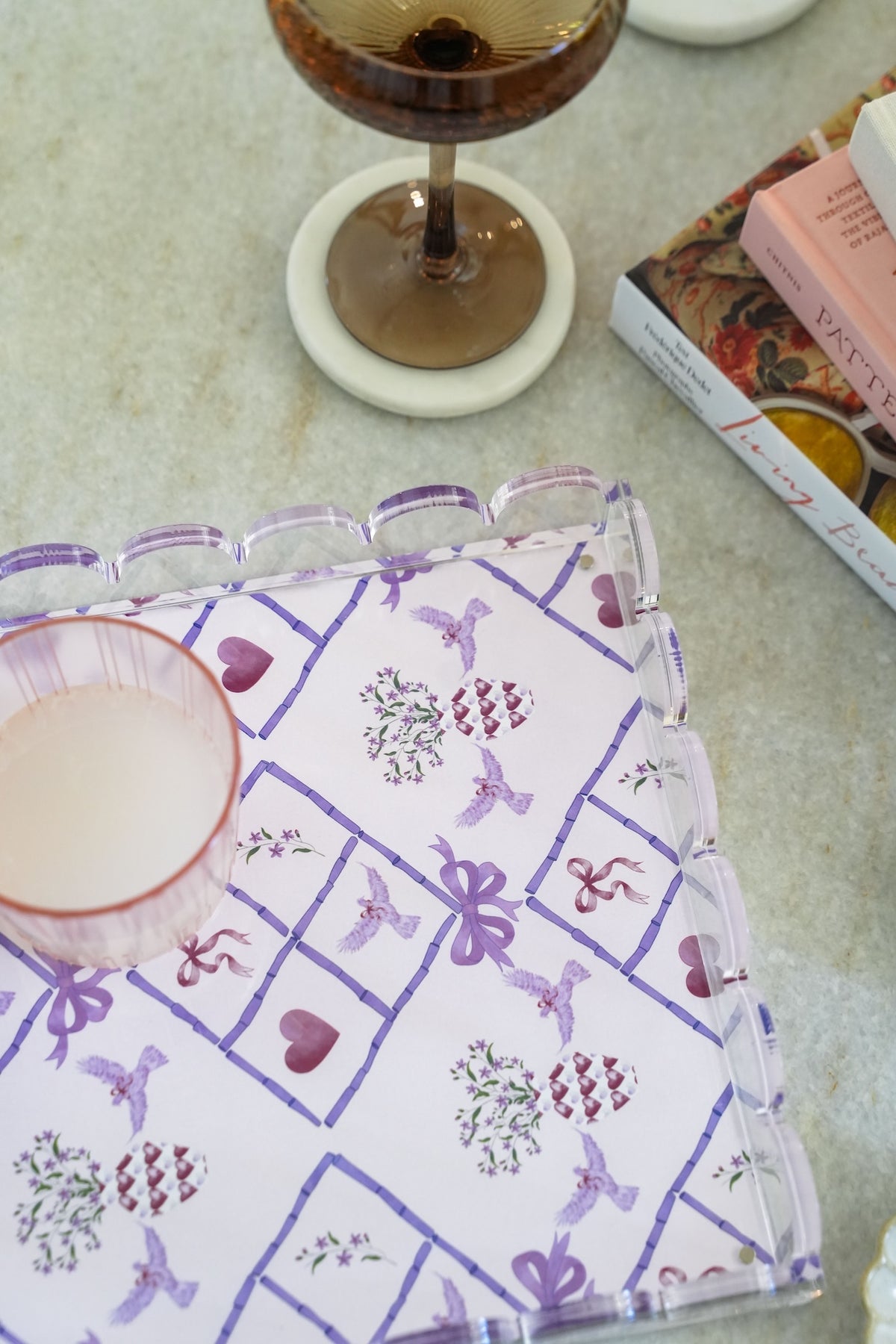 Sigma Kappa Acrylic Scalloped Tray