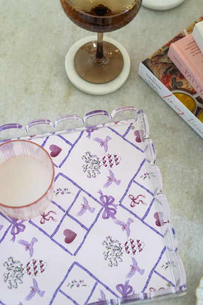 Sigma Kappa Acrylic Scalloped Tray