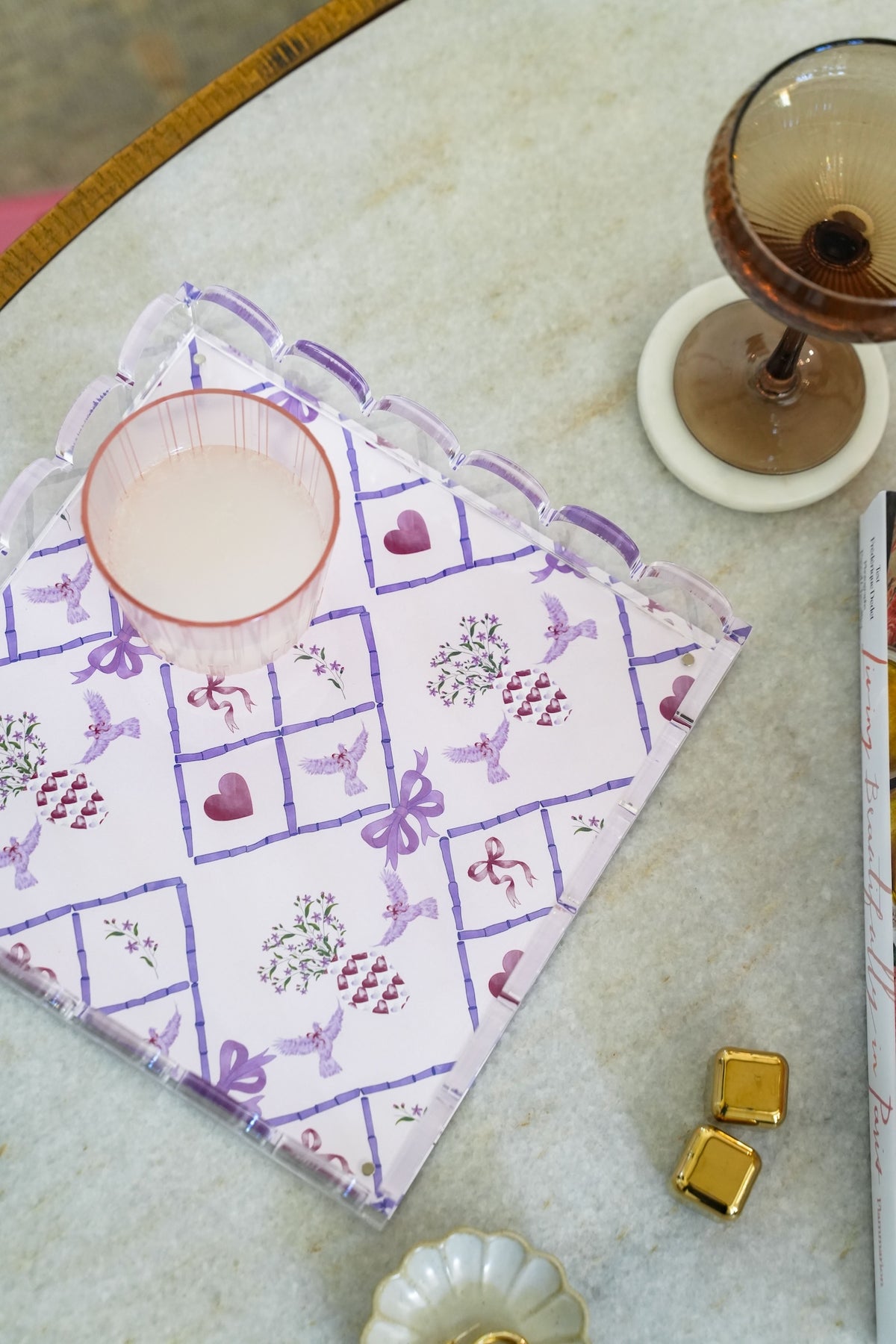 Sigma Kappa Acrylic Scalloped Tray