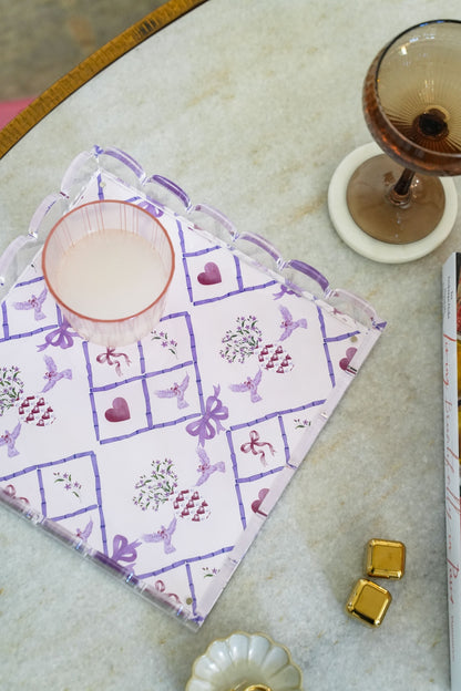 Sigma Kappa Acrylic Scalloped Tray