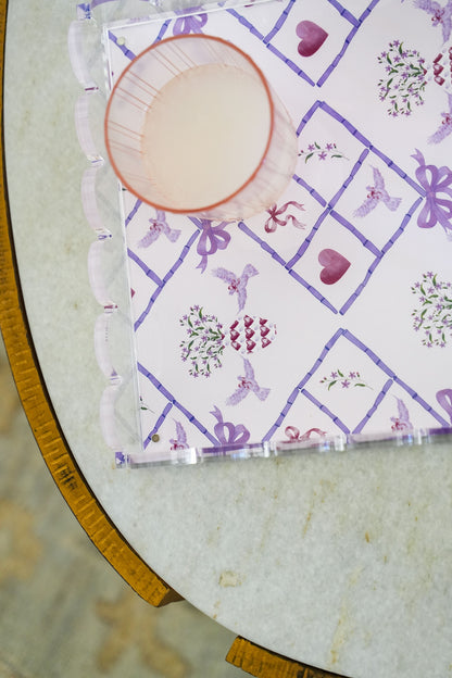 Sigma Kappa Acrylic Scalloped Tray