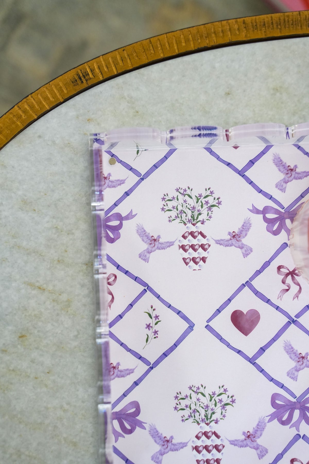 Sigma Kappa Acrylic Scalloped Tray