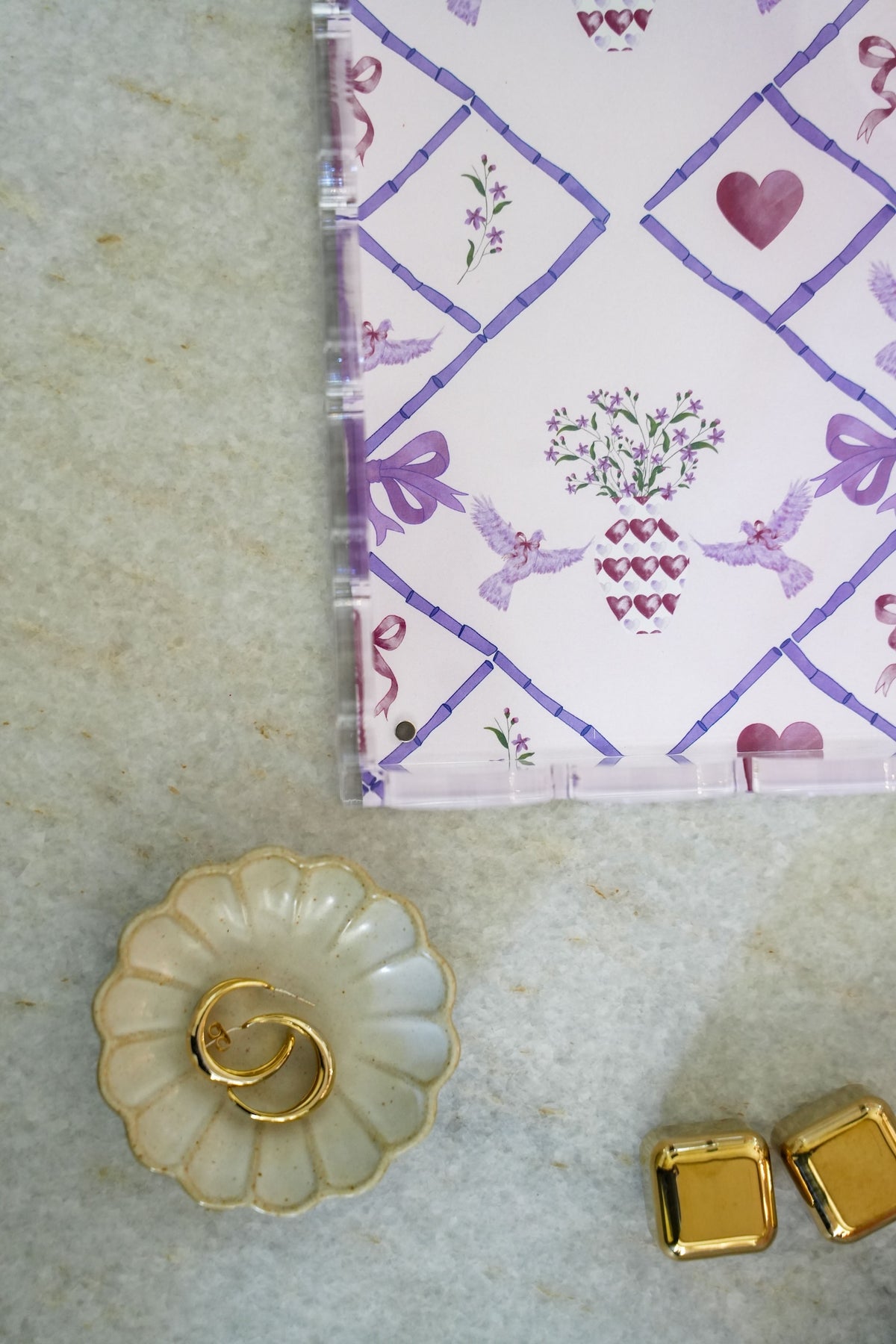 Sigma Kappa Acrylic Scalloped Tray