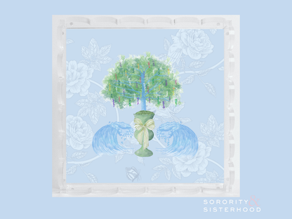 Tulane Acrylic Scalloped Tray