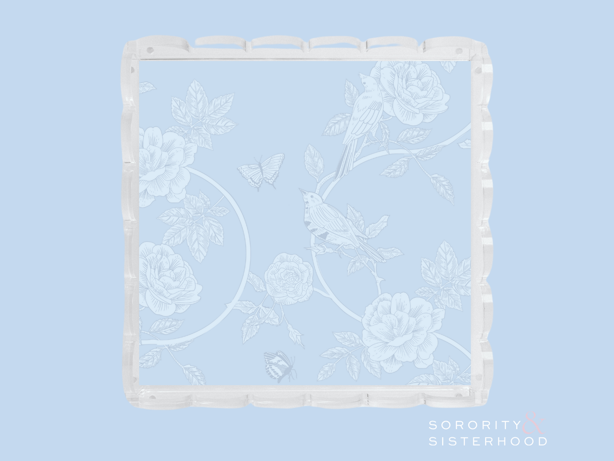 Tulane Acrylic Scalloped Tray