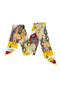 Vivid Red & Gold Heirloom Scarflette™ — 100% silk hand-illustrated scarflette