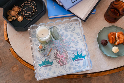 Zeta Tau Alpha Acrylic Scalloped Tray