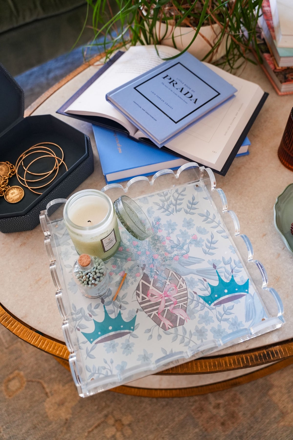 Zeta Tau Alpha Acrylic Scalloped Tray