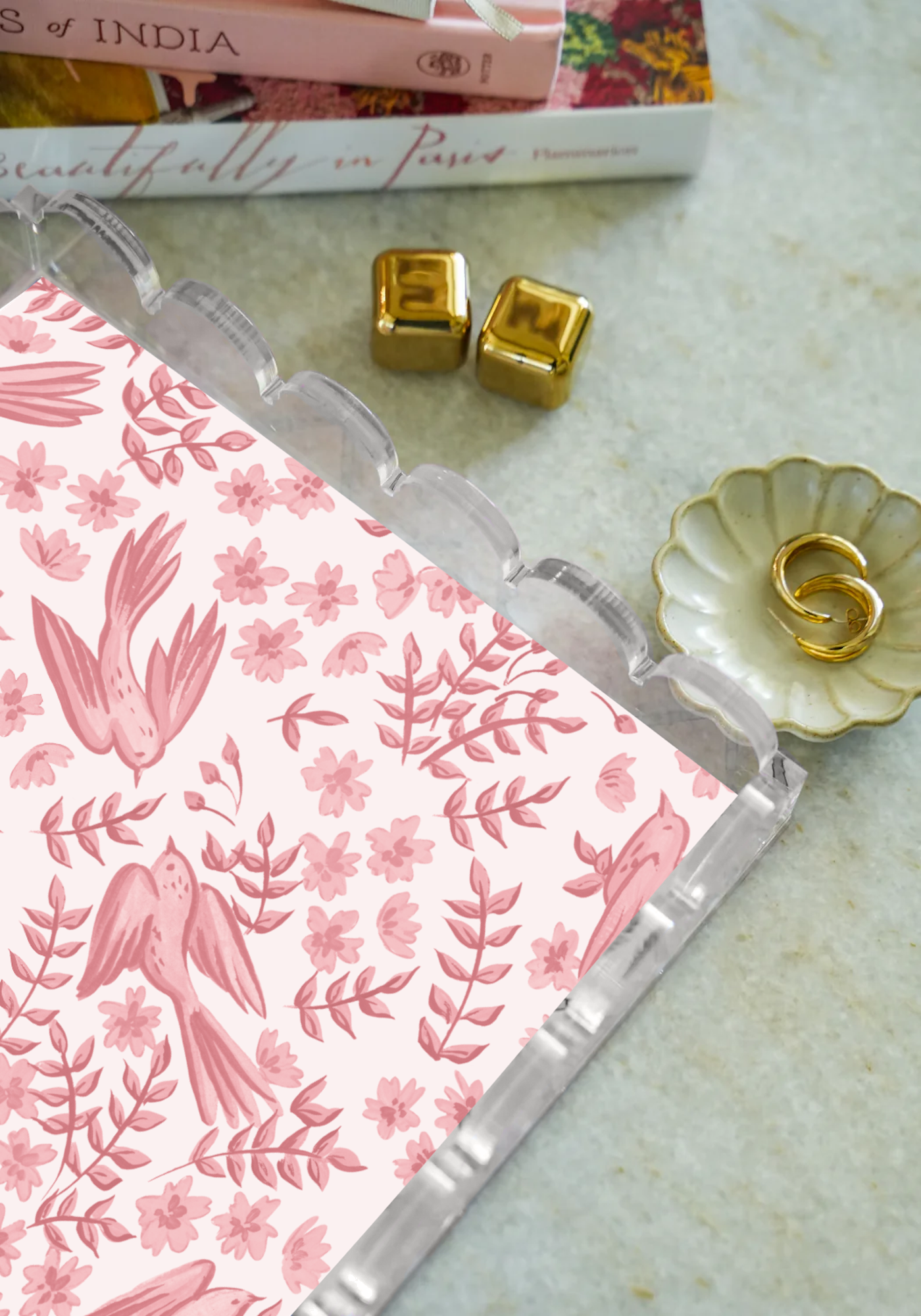 Alpha Gamma Delta Acrylic Scalloped Tray