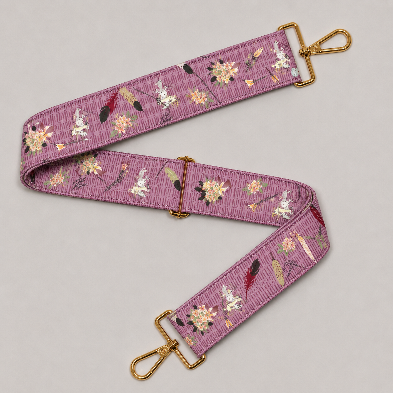 Garnet & Gold Silk Bag Strap