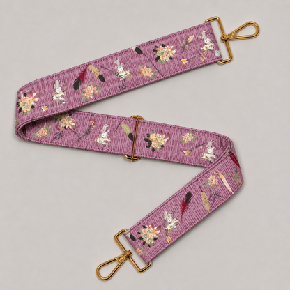 Garnet & Gold Silk Purse Strap