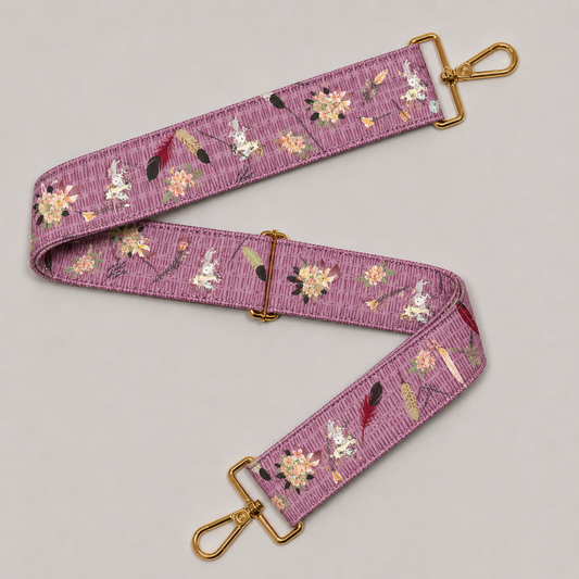 Garnet & Gold Silk Bag Strap