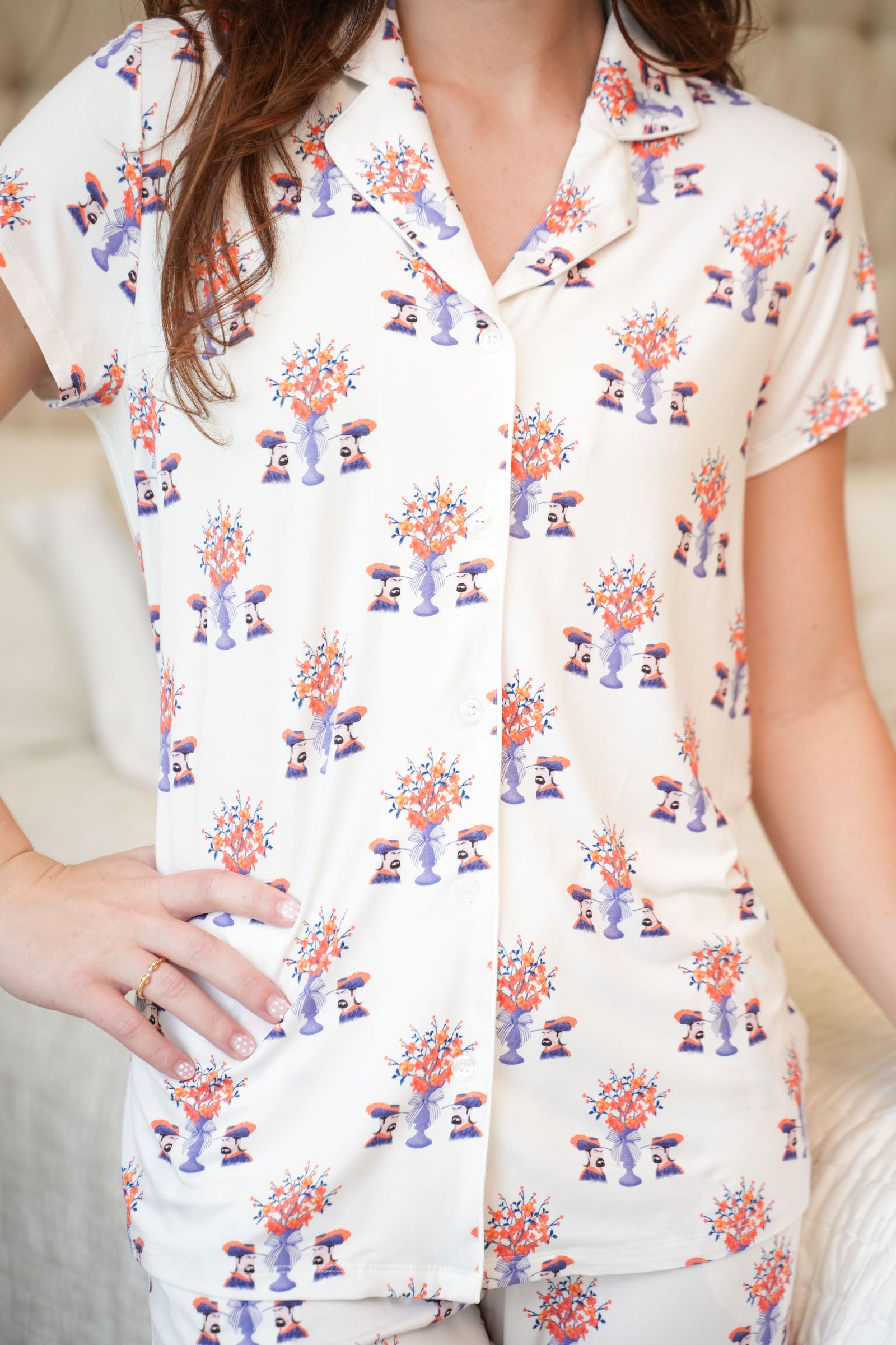 Heirloom Pajama Pants Set - Midnight & Orange