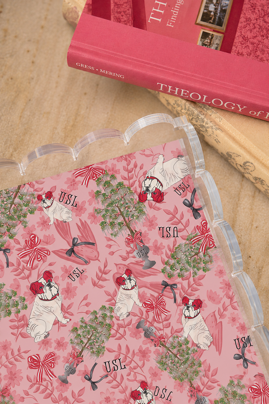 USL University of Louisiana Lafayette Acrylic Scalloped Tray